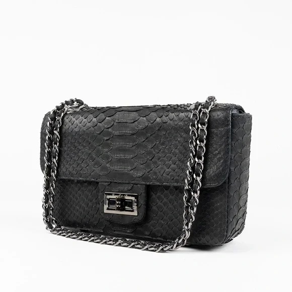 280. NWT WOMENS SHERRILL & BROTHERS MAGGIE GENUINE PYTHON CROSSBODY BAG - Picture 3 of 4